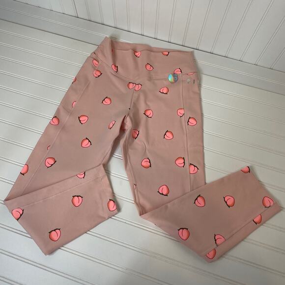 NWOT Victorias Secret PINK Ultimate Sport High Waist 7/8 Ankle Legging Peach L - Picture 1 of 9